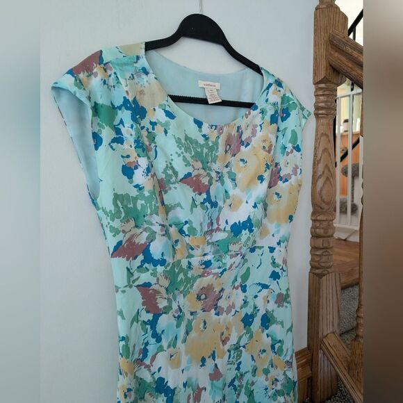 Sundance Floral Silk Garden Party Midi Dress Size 10 - Picture 2 of 8